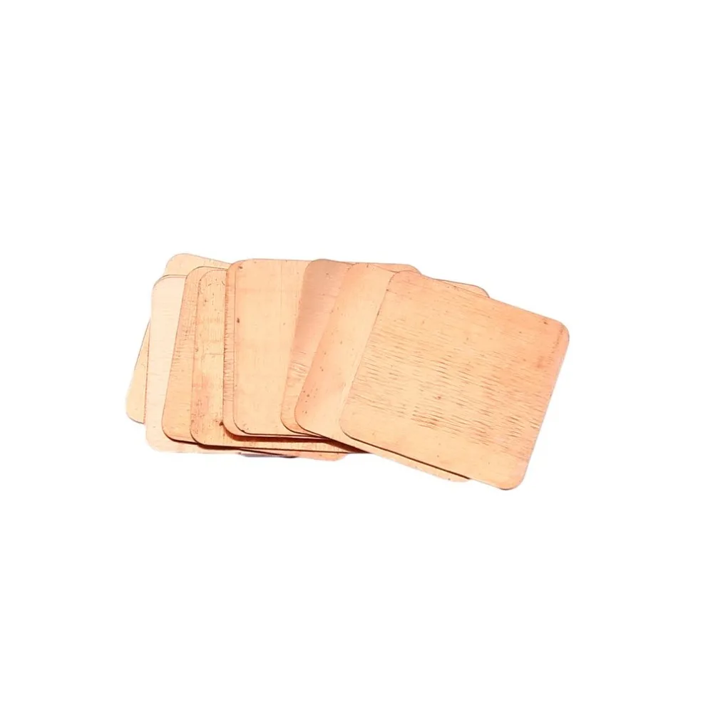 10pcs/set Pure Copper Brass Heatsink Shim Thermal Pad Barrier for Laptop Graphics Card 15x15mm Fast Thermal Dissipation