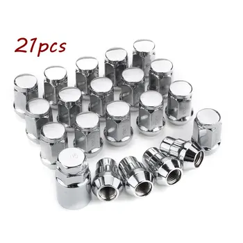 

21PCs/Set M12x1.5 Alloy Car Wheel Locking Nuts Bolts Hex Taper For Ford /Focus /C-Max /Fiesta 2012-2016