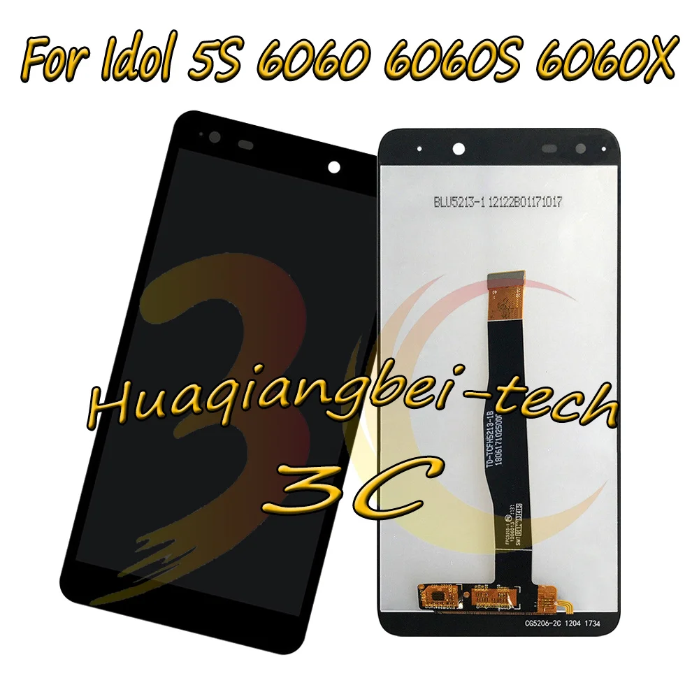 

5.2'' New Black For Alcatel One Touch Idol 5S LTE 6060 6060S 6060X Full LCD DIsplay + Touch Screen Digitizer Assembly