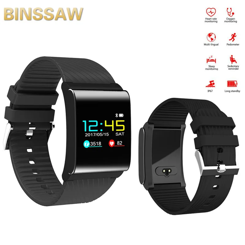 

Smart Wristband Colorful Screen Smart Bracelet Heart Rate Monitor Fitness Tracker Pedometer Waterproof Bluetooth Smart Watch