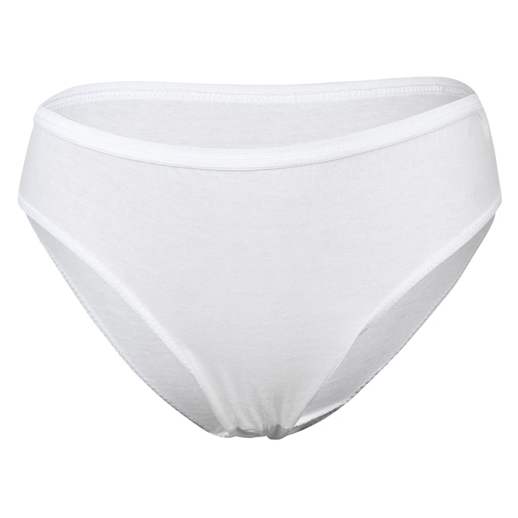 Ladies Girls Women Travel Washable Disposable Cotton Panties White Incontinence Spa Underwear Briefs