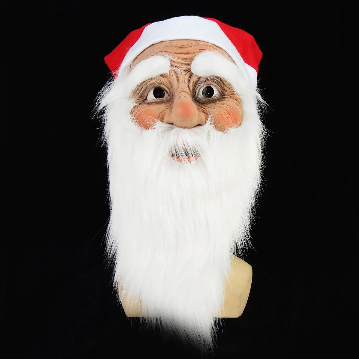 Preise Lustige Santa Claus Volle Maske Super Weiche Santa Gesicht Maske Perücke Bart Kostüm Weihnachten Party Urlaub Versorgung Erwachsene Halloween Maske
