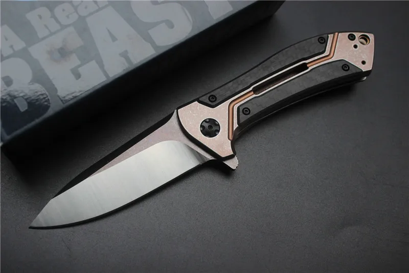 Buy New ZT0801CF ball bearing Folding Knife D2