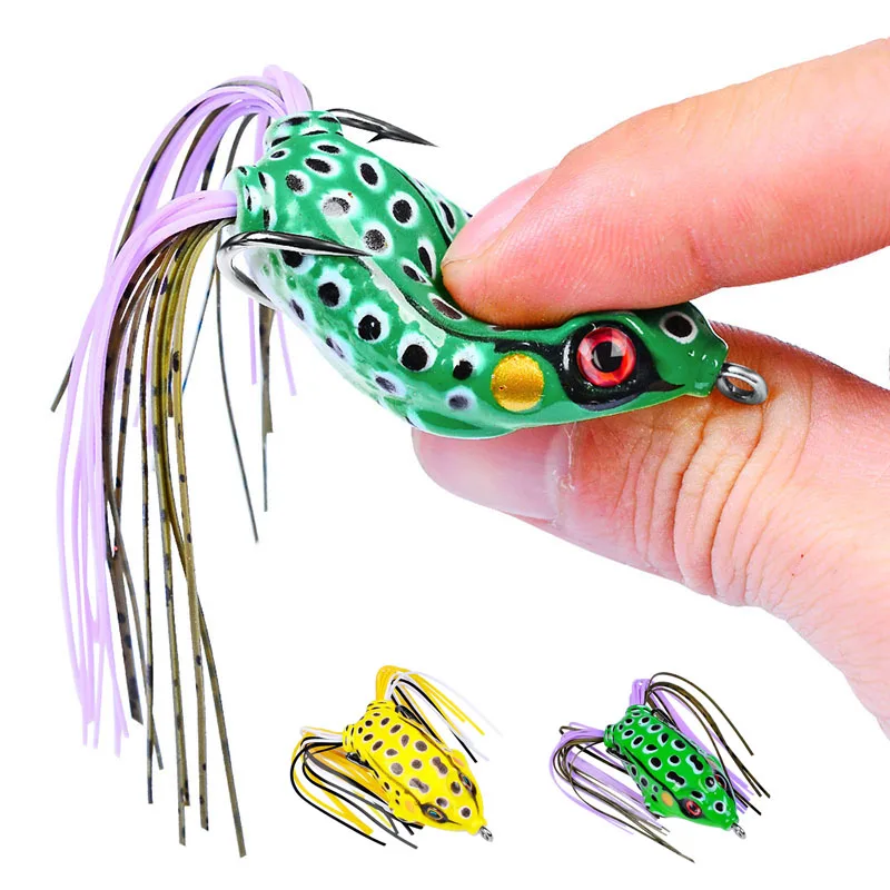 

Fishing Frog Lure Soft Tube Bait Simulation Fishing Lures Frog Lure Treble Hooks Topwater Ray Frog 5.2CM 8.5G Artificial Bait