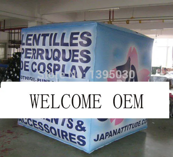 Inflatable Cube Helium Advertising Balloon with 6 Sides Digital Printing Logo for Advertisement Inflatable Cube Helium Advertising Balloon with 6 Sides Digital Printing Logo for Advertisement