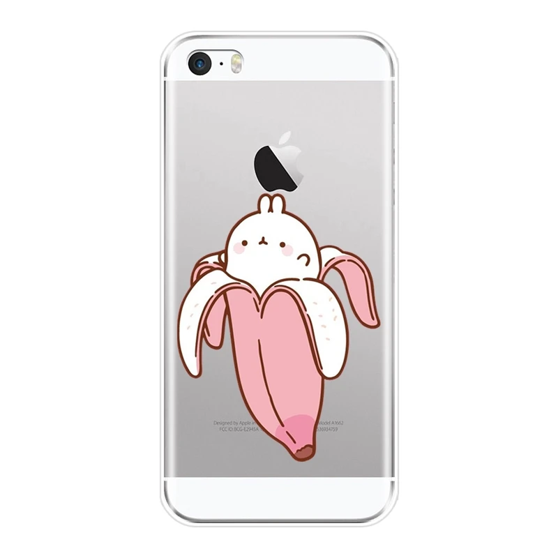 Забавный чехол для телефона из ТПУ Kawaii с милым кроликом мультфильма силиконовый