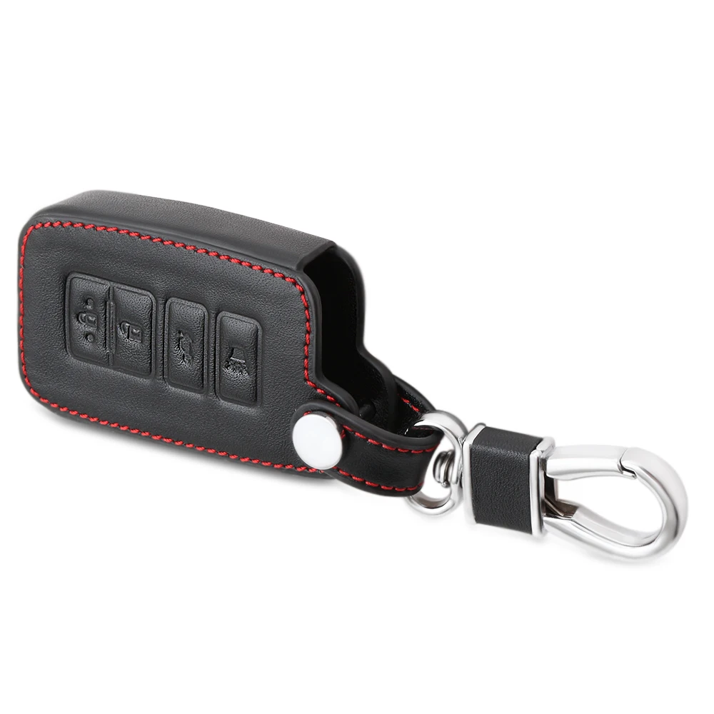 

Leather 4 Buttons car Smart Key Case Cover with Key Chain for Toyota Corolla Camry Avalon Rav 4 Highlander