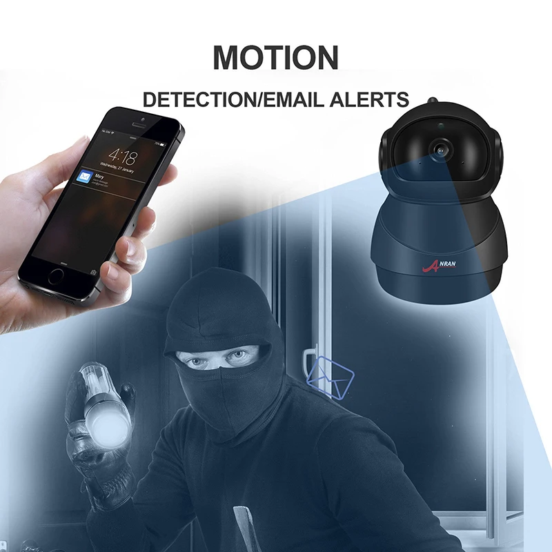 Камера видеонаблюдения ANRAN HD 1080P домашняя IP камера Wi Fi двусторонняя аудиосвязь