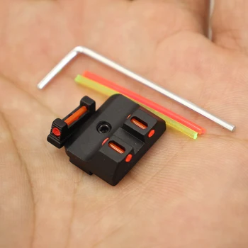 

for Glock Standard Models Pistols Give Fiber Accessories NEW Sights Front & Rear Black Handgun