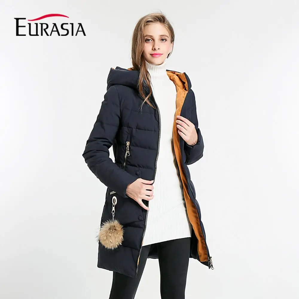 Евразии новое поступление зимнее пальто Для женщин Куртка Верхняя одежда с капюшоном леди Костюмы парка Y170008