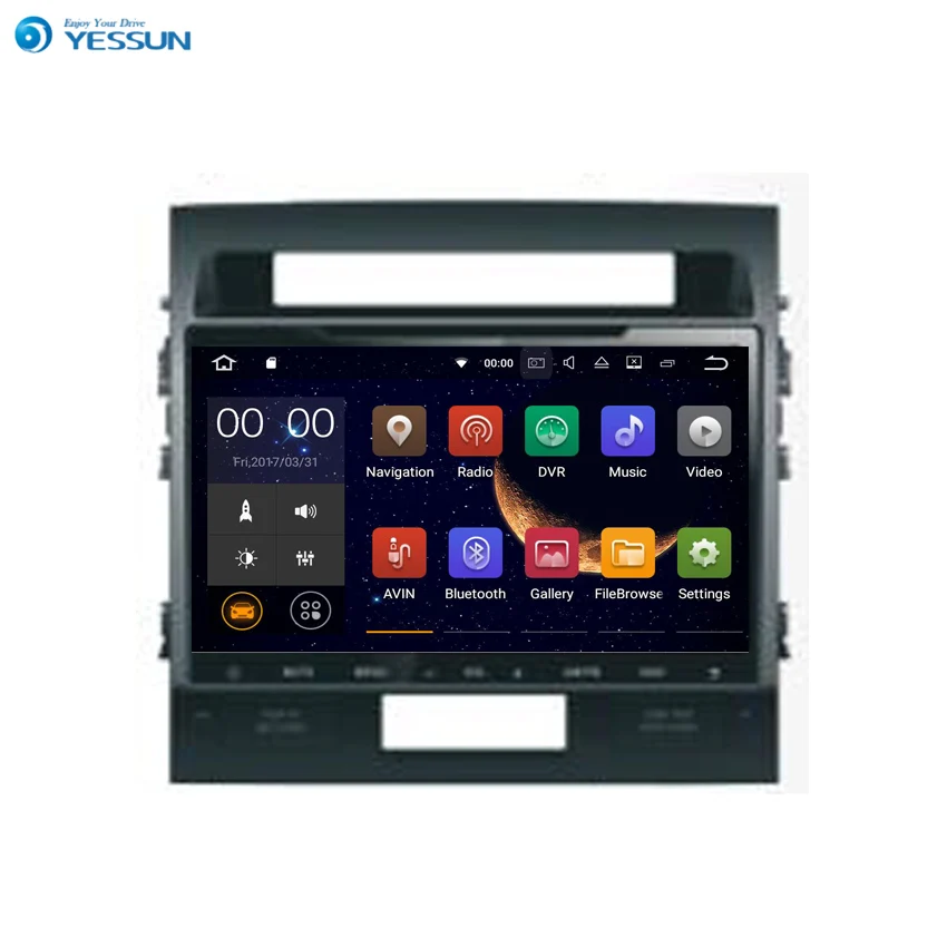 YESSUN Android радио автомобильный dvd-плеер для Toyota Land Cruiser 200 2007- стерео радио мультимедиа gps навигация с AM/FM