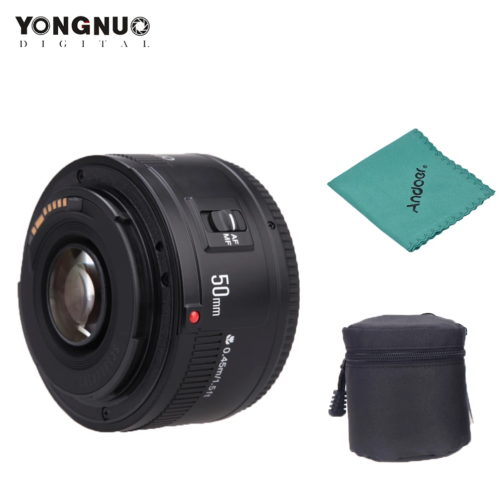 YONGNUO YN50mm f1.8 объектив YN EF 50 мм f/1,8 AF объектив YN50 апертура Автофокус Объектив для Canon EOS 60D 70D 5D2 5D3 600d DSLR камера