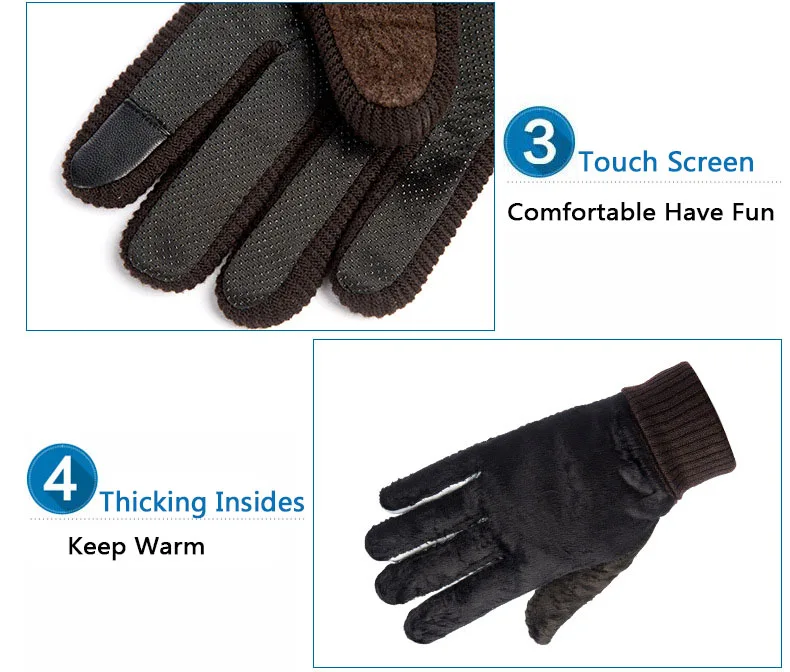 Мужские приличные перчатки с сенсорным экраном, мужские кожаные перчатки, элегантные весенние текстовые сообщения, сохраняющие тепло, толстые варежки высокого качества, варежки Morewin
