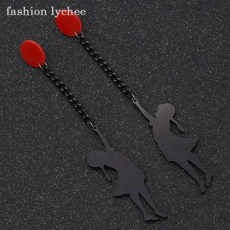 

fashion lychee Lovely Little Girls Balloons Acrylic Dangle Earrings Women's Nightclub Party Ear Jewelry Accessories