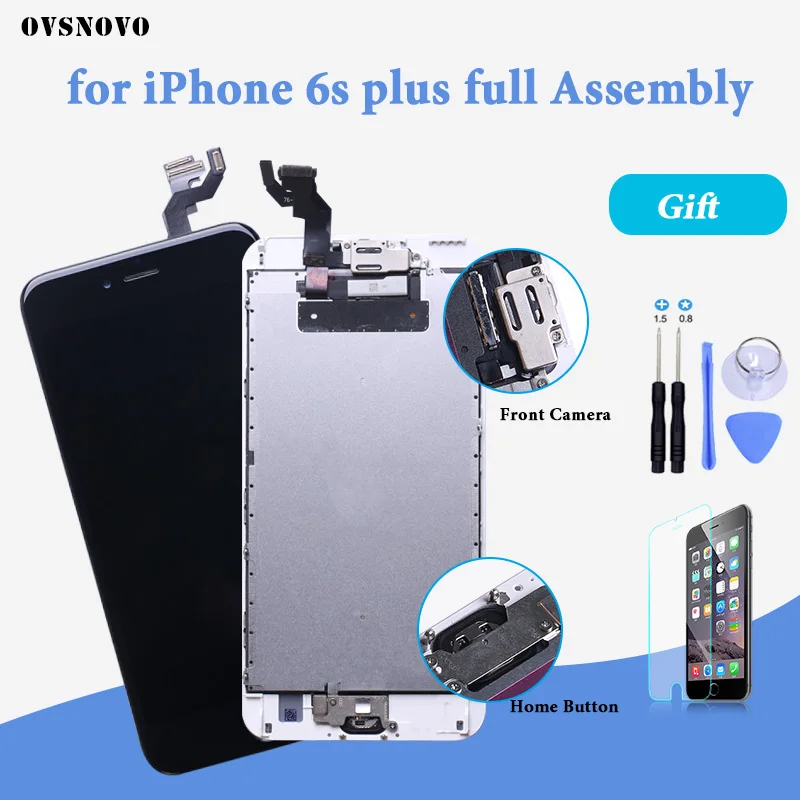 

3D Touch Full Assembly LCD Screen For iPhone 6S Plus A1634 A1687 A1699 6sp Complete Pantalla Digitizer+Home Button+Front Camera