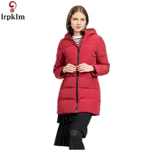 Женское зимнее пальто длинные пуховики корейские женские пальто с капюшоном плюс размер Свободная куртка для женщин Новинка CH543