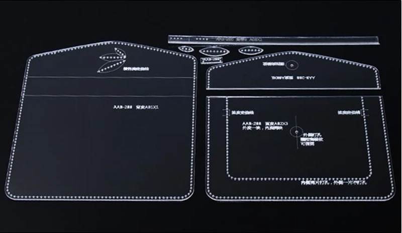1 Набор DIY швейная сумка на плечо кожаный Трафарет Шаблон Акриловый трафарет Швейные узоры 20*14*1 см