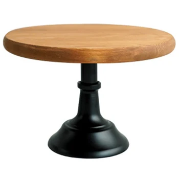 

SWEETGO Wood Cake Accessory Metal Base Cake Stand Display Tray Wedding Party Table Decoration Supplier Cake Accessory Cookie T