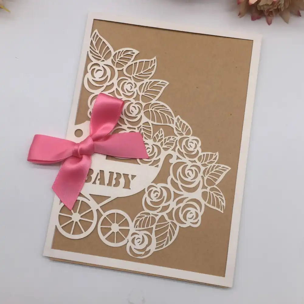 20pcs Laser Cut Baby Shower Invitations Card S Boy Birthday 20pcs Laser Cut Baby Shower Invitations