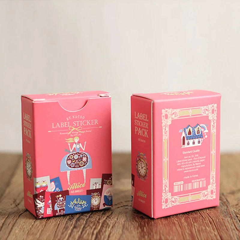 

Cartoon Creative Sticker Alice In Wonderland Series Tab Scrapbook For DIY Notebook 48 Sheets