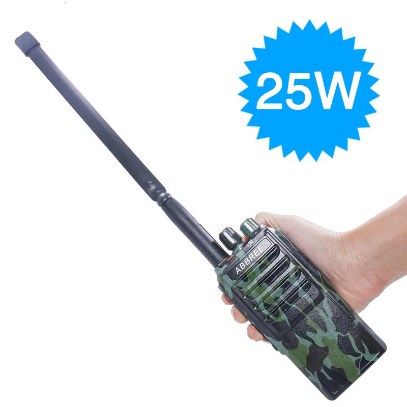 

ABBREE AR-25W Walkie Talkie UHF 400-480MHz Output Power 25W 10W 5W 10Km Range Two Way Radio 4000mAh Battery & Tactical Antenna