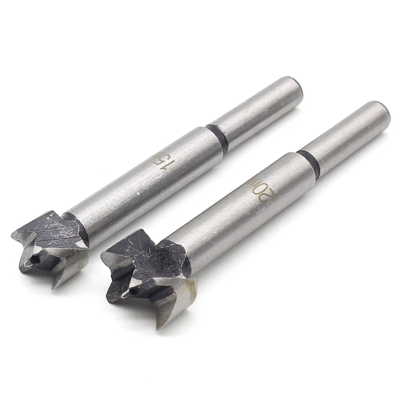 TOOLSTAR Forstner - Broca Para Carpintería, 35 Mm, 8 Mm, Con Bisagra De Vástago Redondo Con Profundidad De Perforación Ajustable (15 Mm-45 Mm