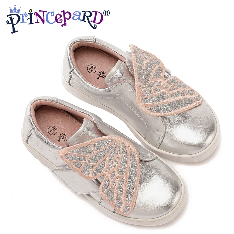 Princepard/розовая спортивная обувь из натуральной кожи для детей повседневная