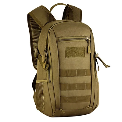 Мини 12л рюкзак военный MOLLE рюкзак снаряжение Тактический штурмовой пакет студенческая школа путешествия Кемпинг Треккинг Сумка - Цвет: Brown
