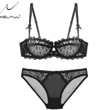 Женские бюстгальтеры, сексуальный кружевной бюстгальтер без косточек, без подкладки, нижнее белье, Комплект бюстгальтеров и трусов, трусы, BH Top 30-40, AA, A, B, C, D чашка
