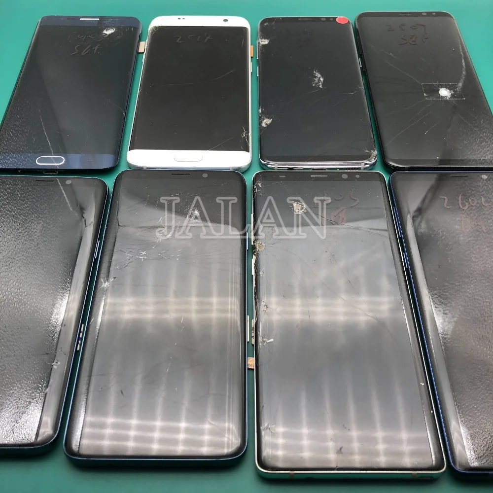 Тренировочный ЖК-экран для SM S8 S9 S10 S20 S21 X XS MAX черный точечный ЖК-дисплей сенсорный