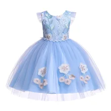 Летнее праздничное платье для девочек; vestidos; платье принцессы с вышивкой на свадьбу; платье с цветочным узором для девочек; одежда для маленьких девочек