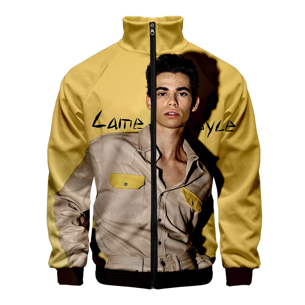 

2019 New Autumn Cameron Boyce Hoodies 3d Print Casual Cool Fashion Zipper Standing Collar Hipster Hooded Sweatshirt Hoodies