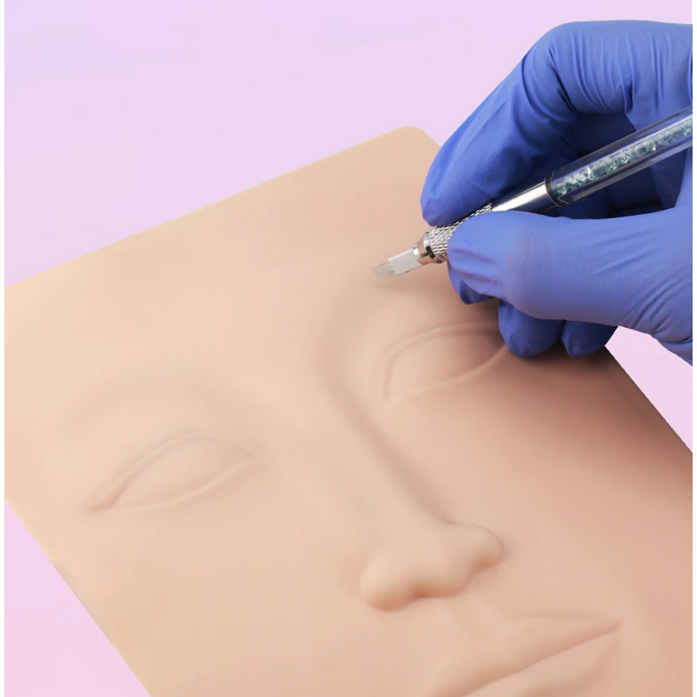 5 типов силиконовых 3D татуировок для практики поддельной кожи бровей губ лица глаз пустой Перманентный макияж начинающих для тренировки микроблейдинга кожи