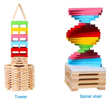 

Wooden Blocks Puzzle Intelligence Toys 150pcs Wooden Building Model Materials Building Blocks Creative Build Toys For Children