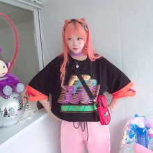 С буквенным принтом, с вышивкой, цвет, дизайн, футболка для мальчиков и девочек