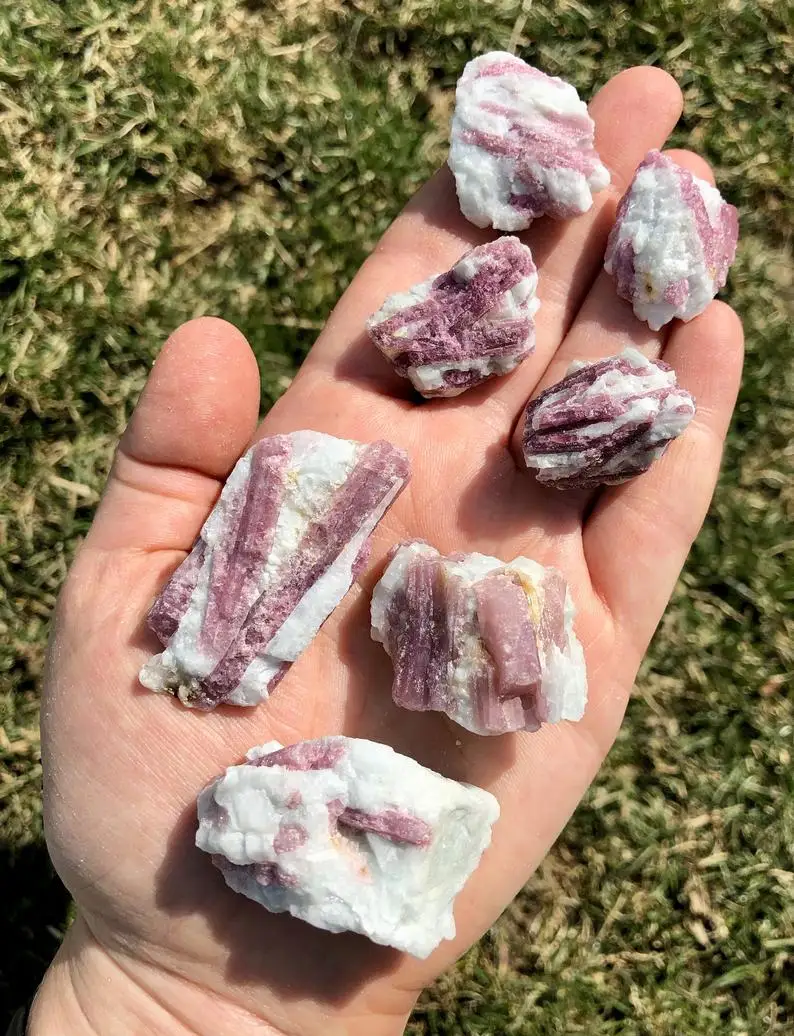 

Natural Pink Tourmaline Stone rough pink tourmaline crystal raw pink tourmaline in matrix quartz heart chakra stone healing