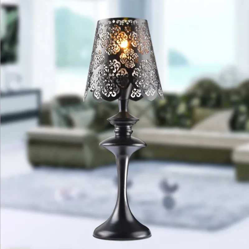 The New European Iron Bedroom Bedside Table Lamp With Adjustable Light Lamp Creative New Classical Pastoral Vertical Desk Lamp