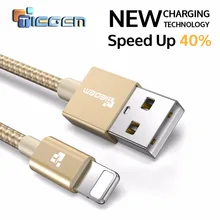 TIEGEM USB Charger Cable for iPhone 7 Cable Fast Charger Adapter 8 Pin For iPhone 6 6S Plus 5 5S SE iPad Air Mobile Phone Cables