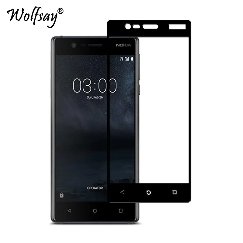

For Full Cover Glass Nokia 3 Screen Protector Tempered Glass For Nokia 3 TA-1020 TA-1032 Glass For Nokia3 Full Protetive Film