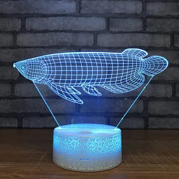 

Dragon Fish 3d Night Lamp New Strange Source Bed Intelligent Electronic Gift 3d Light Fixtures Usb Led Kids Lights Lamps