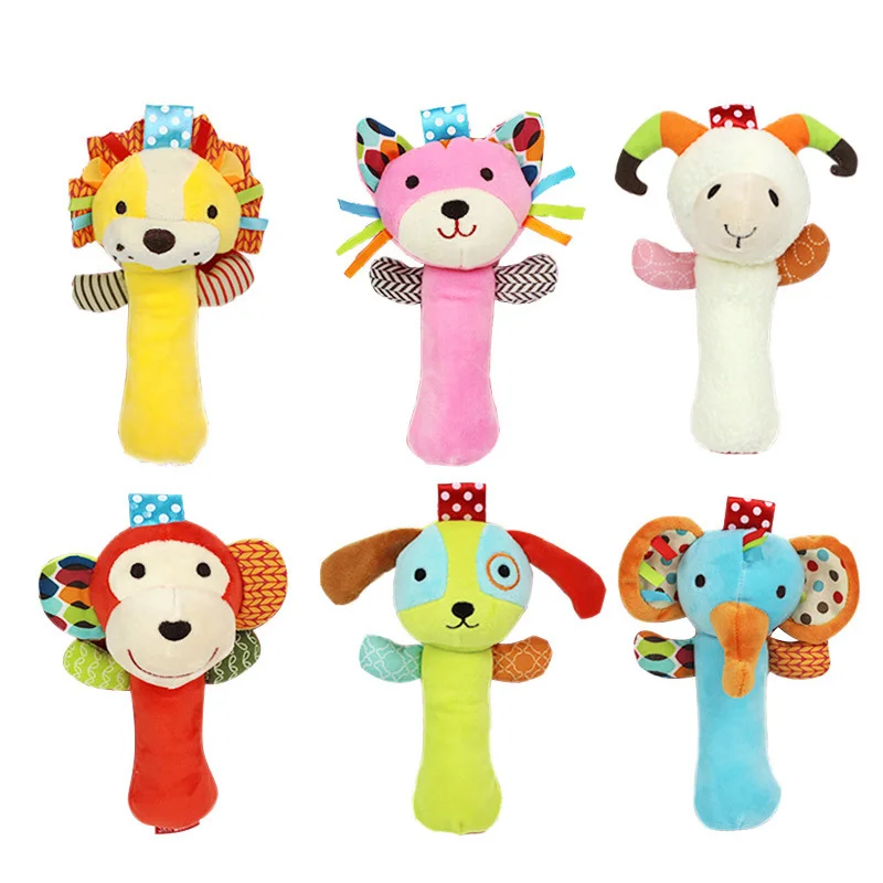 Newborn toys Soft Animal Model Handbells plush Rattles Rattle Cute Gift Baby toy 0-12months | Игрушки и хобби