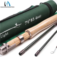 Maximumcatch V-Light 6ft/6.6ft/7ft/7.6ft 1/2/3wt Fly Rod Graphite IM10 Carbon Fiber So Light Weight Fly Fishing Rod