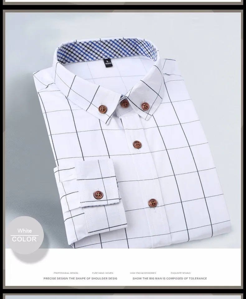 Nova Marca de Moda Mens Camisa Algodão