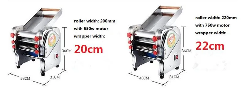 220V электрическая Лапша делая машину Нержавеющая сталь спагетти машина пельменного теста обертка машина