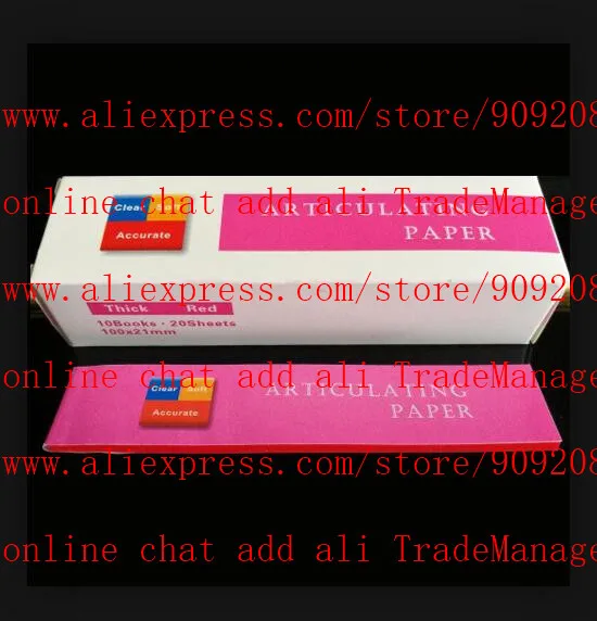 dental straight red articulating paper thick 100um 100*21mm Occlusive