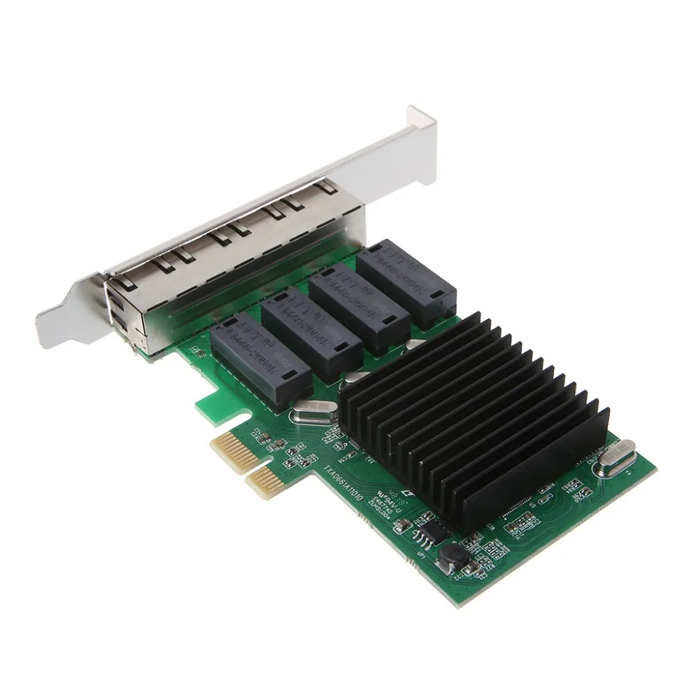 PCI-E x4 Gigabit Ethernet адаптер плата сетевого контроллера ПК Чип RTL8111H-T4