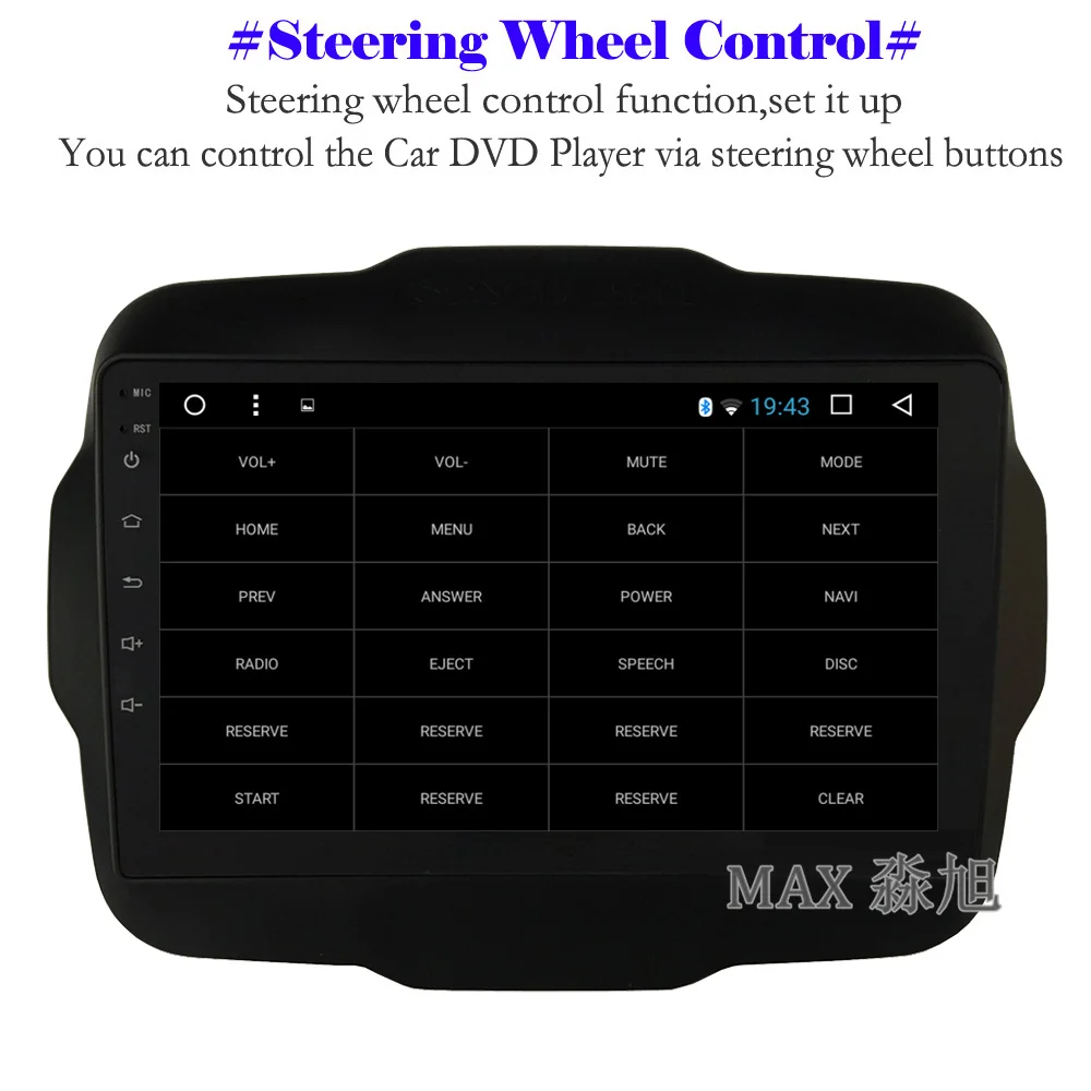 Cheap MAX Android 8.1.0 Car DVD For Jeep Renegade 2015 2016 2017 Car Radio RDS Bluetooth Call Music 4G WiFi SWC GPS Map 4
