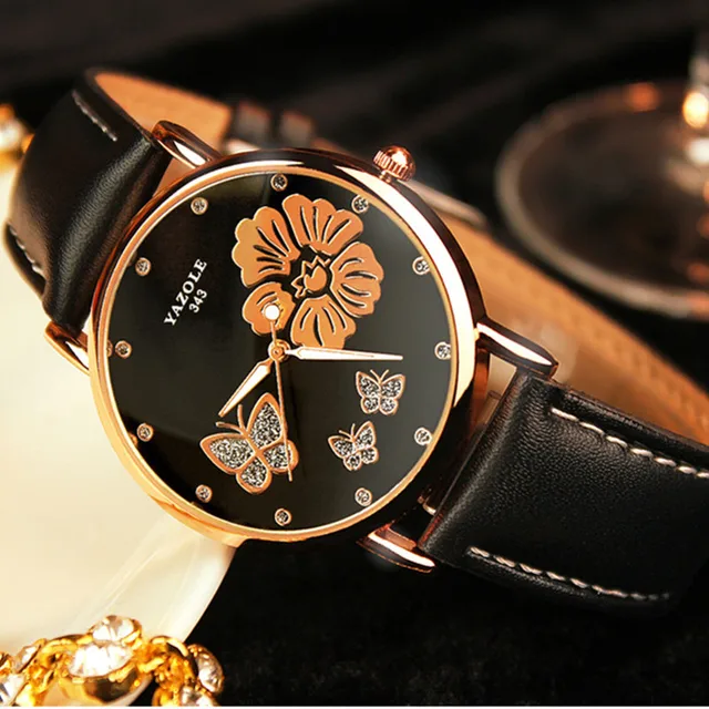 Top Brand YAZOLE Fashion Butterfly Rose Gold Watch Women Watches Luxury Rhinesto Top Brand YAZOLE Fashion Butterfly Rose Gold Watch Women Watches Luxury Rhinesto