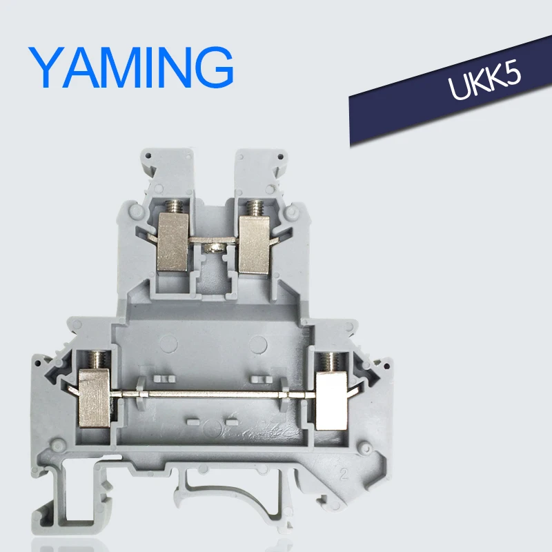 

50PCS UKK5 Group Type Double-deck Universal General Purpose Connection Terminal Row Guide Terminal UK series Terminal Block