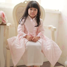 Хлопок, ночная рубашка в стиле принцессы, длинная розовая ночная рубашка, милое зимнее винтажное платье, одежда для сна для девочек